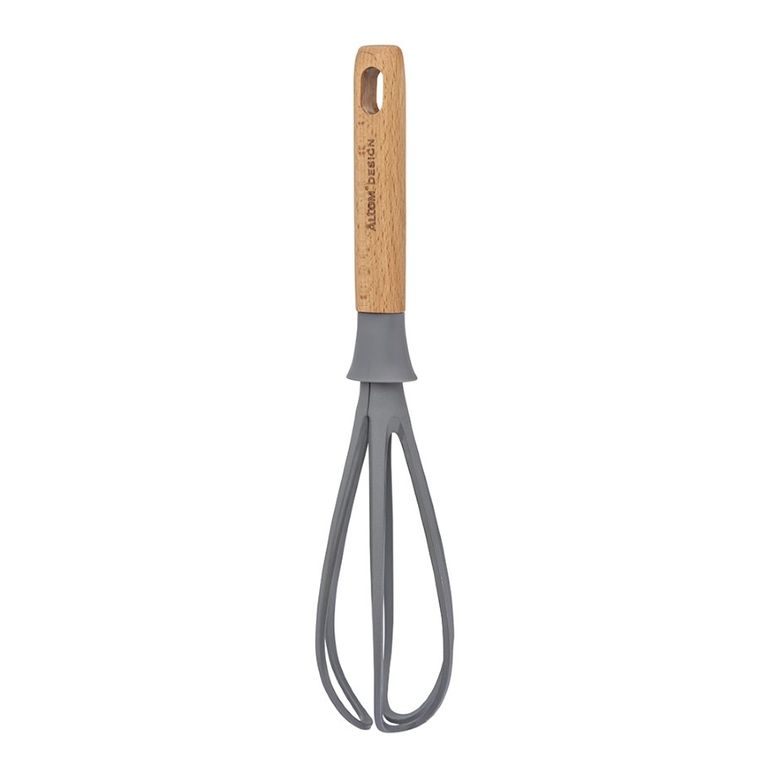 Altom Design, trzepaczka z drewnianym uchwytem, szary, 30-7-7 cm