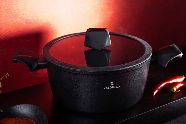 Altom Design, Valdinox, Volcano, garnek z pokrywą, 24 cm, 4l