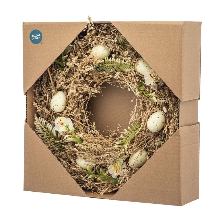 Altom Design, wianek wiosenny, boho, beżowy, 30-8 cm