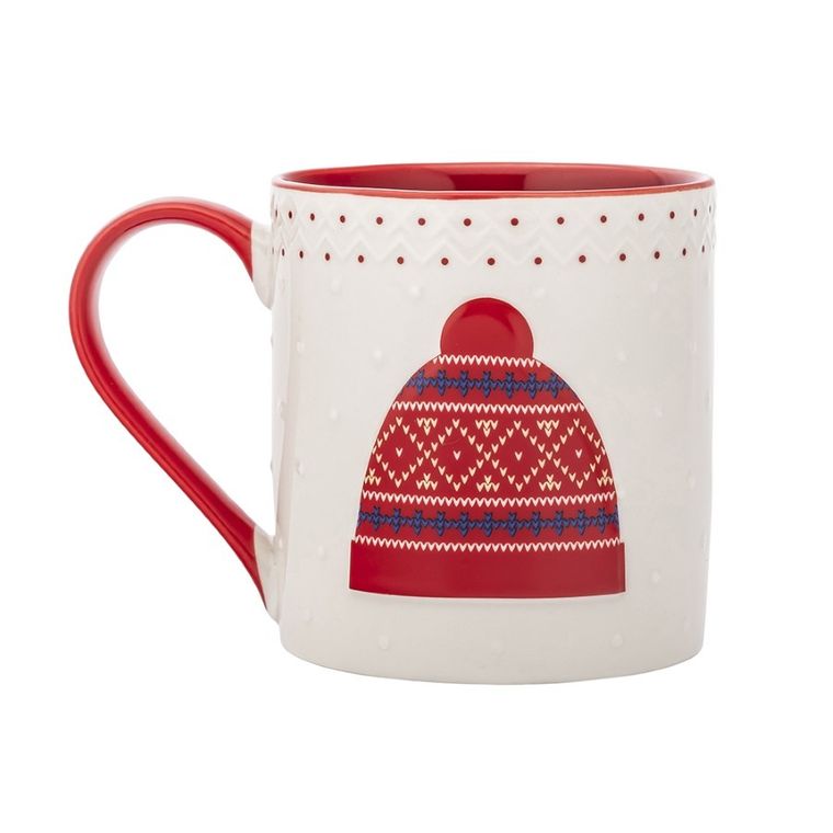 Altom Design, zestaw kubek świąteczny nbc, czerwony, 500 ml, ze skarpetkami, rozmiar 35-44