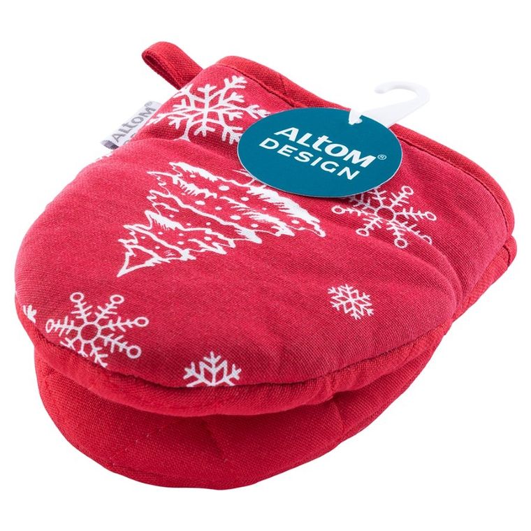 Altom Design, zimowa choinka chwytak kuchenny, 13-16 cm, 100% bawełna