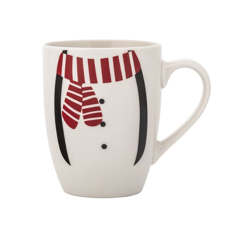 Altom Design, zimowy kubek baryłka nbc, 340 ml, z maskotką, pingwinek, w opasce