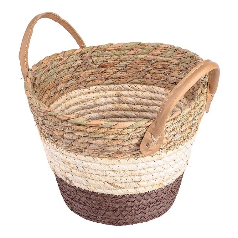 Altom, koszyk słomkowy pleciony, 23-15-19 cm