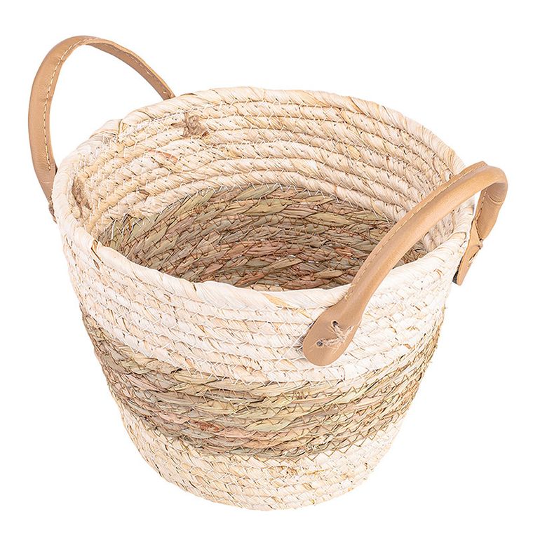 Altom, koszyk słomkowy pleciony, 24-16-17 cm