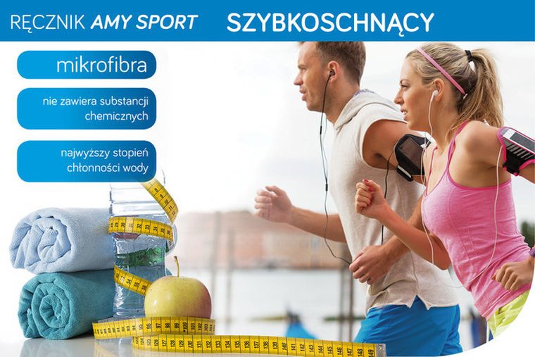 Amy, ręcznik szybkoschnący z mikrofibry, 50-90 cm