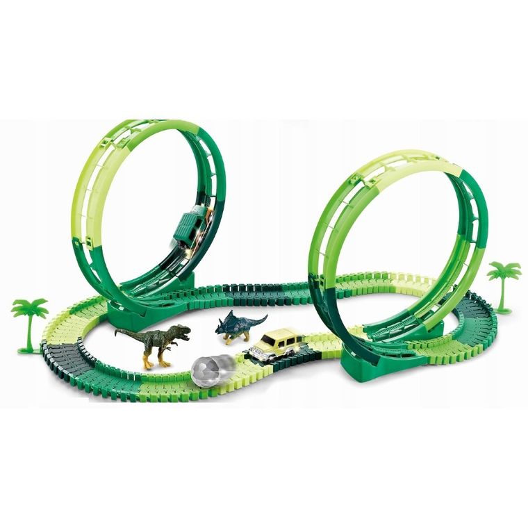 Anek dla Dzieci, dino tor wyścigowy z figurkami, 148 elementów