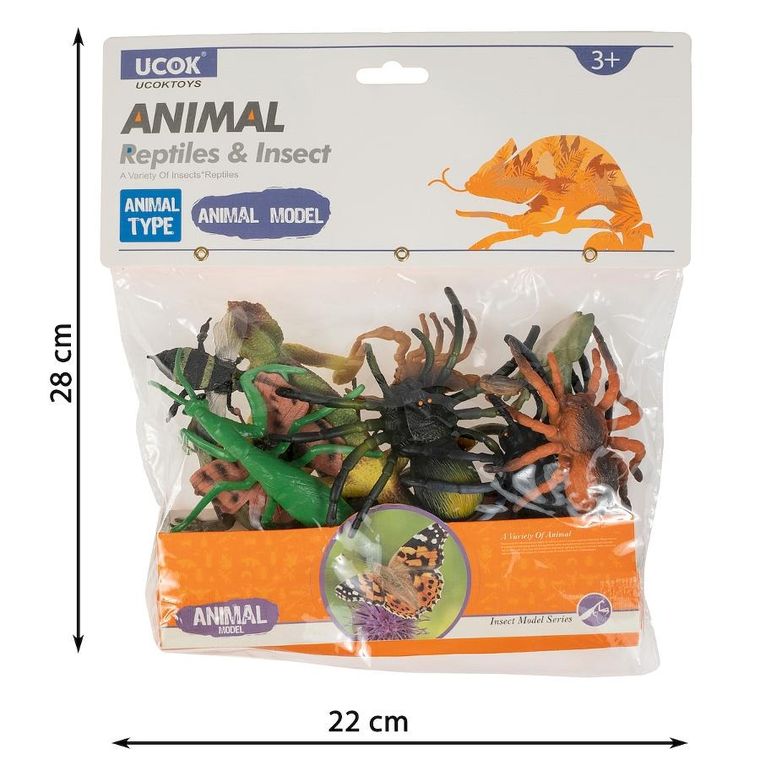 Anek dla dzieci, gady i owady, zestaw figurek