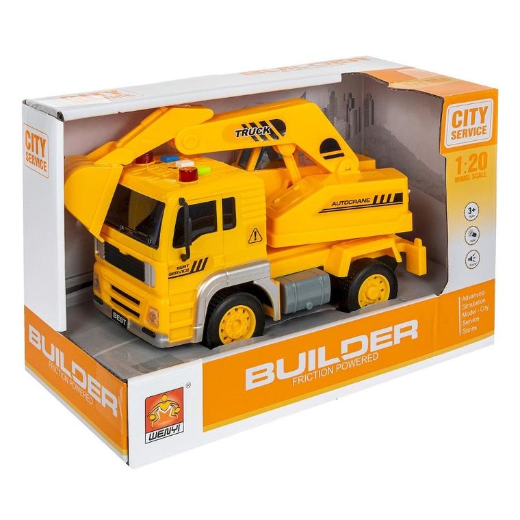 Anek dla Dzieci, koparka, pojazd ze światłem i dźwiękiem