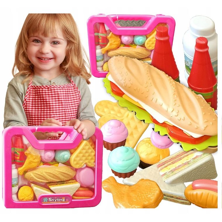 Anek dla Dzieci, śniadanie, zestaw kuchenny w walizce