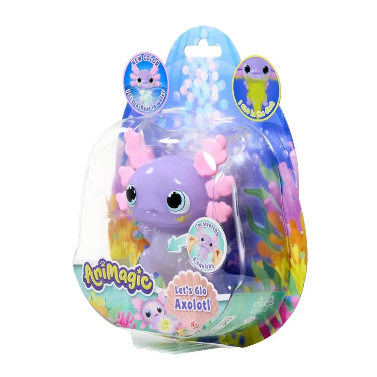 AniMagic, Let's Glo Axolotl, figurka interaktywna, pastelowa