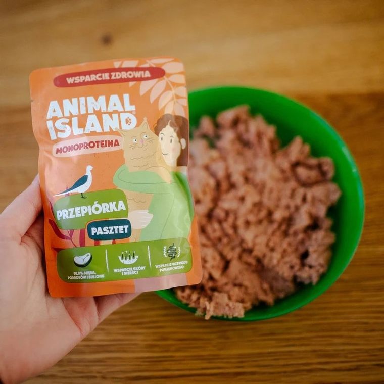 Animal Island, mokra karma dla kota, monoproteinowa, przepiórka, 100g
