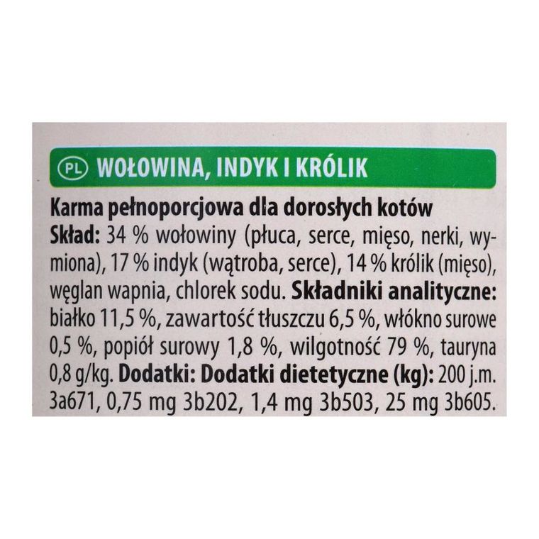 Animonda, Carny Adult, wołowina, indyk i królik, 400g