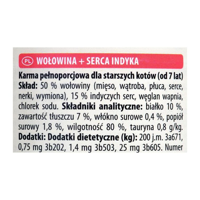 Animonda, Carny, Senior, karma mokra dla kota, wołowina i serca indyka, 400g