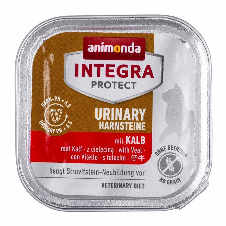 Animonda, Integra Protect Harnsteine, karma mokra dla kota, cielęcina, tacka, 100g