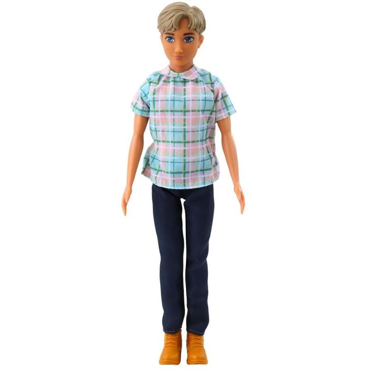 Anlily, lalka chłopak z walizką i akcesoriami podróżnika