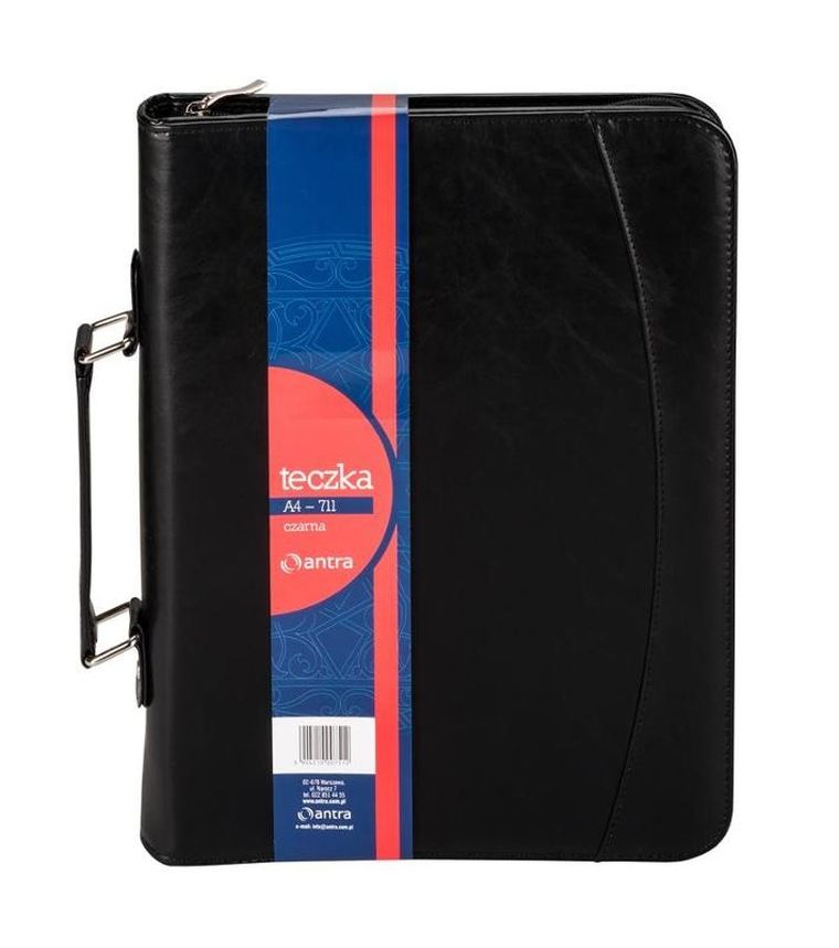 Antra, teczka aktówka z rączką A4, czarna, 1 szt.