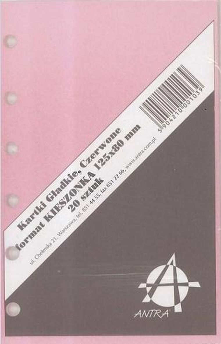 Antra, wkład do organizera, kieszonka, Czysta czerwona