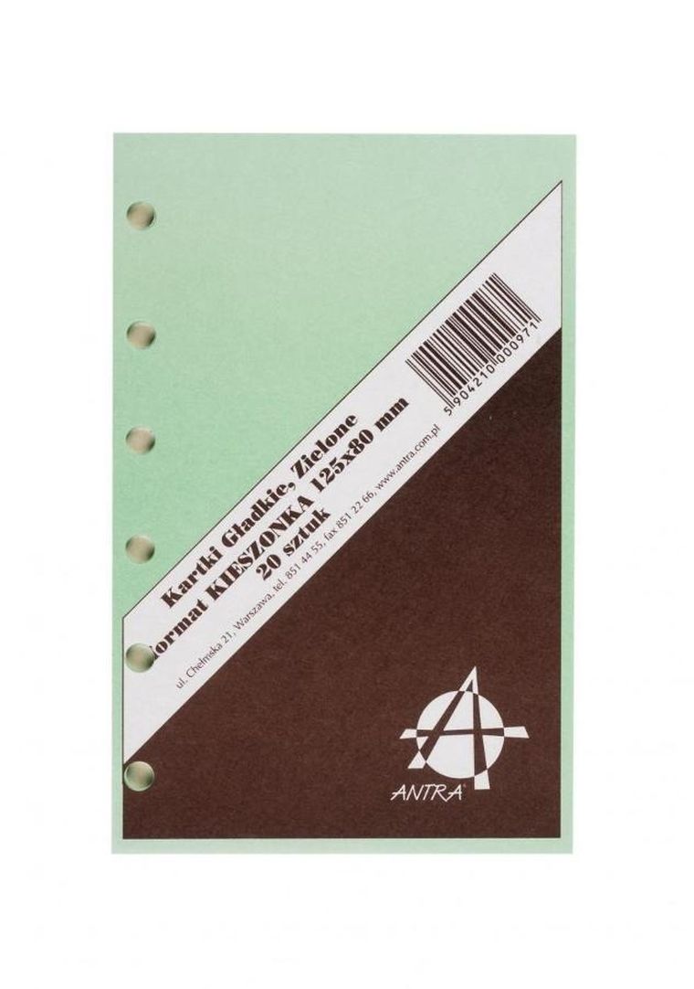 Antra, wkład do organizera, kieszonka, Czysta zielona