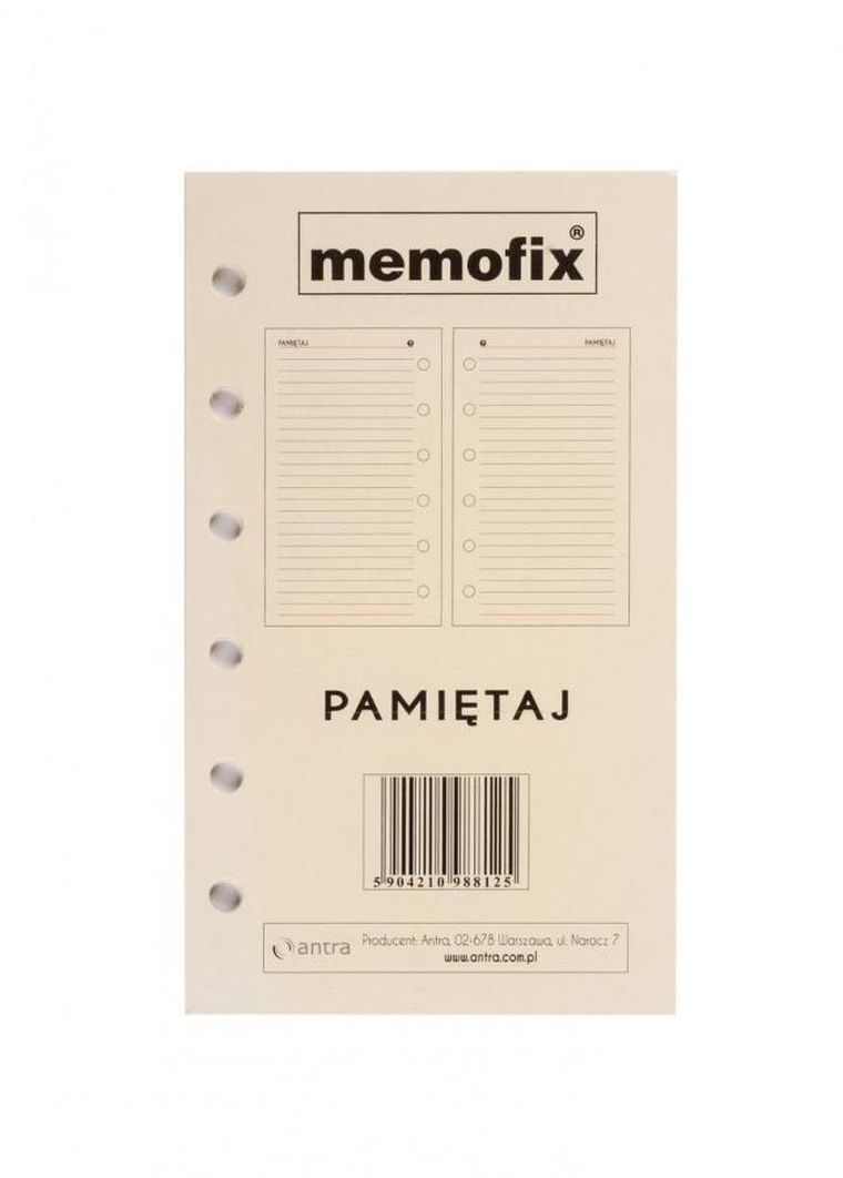 Antra, wkład do organizera MEM/K Pamiętaj