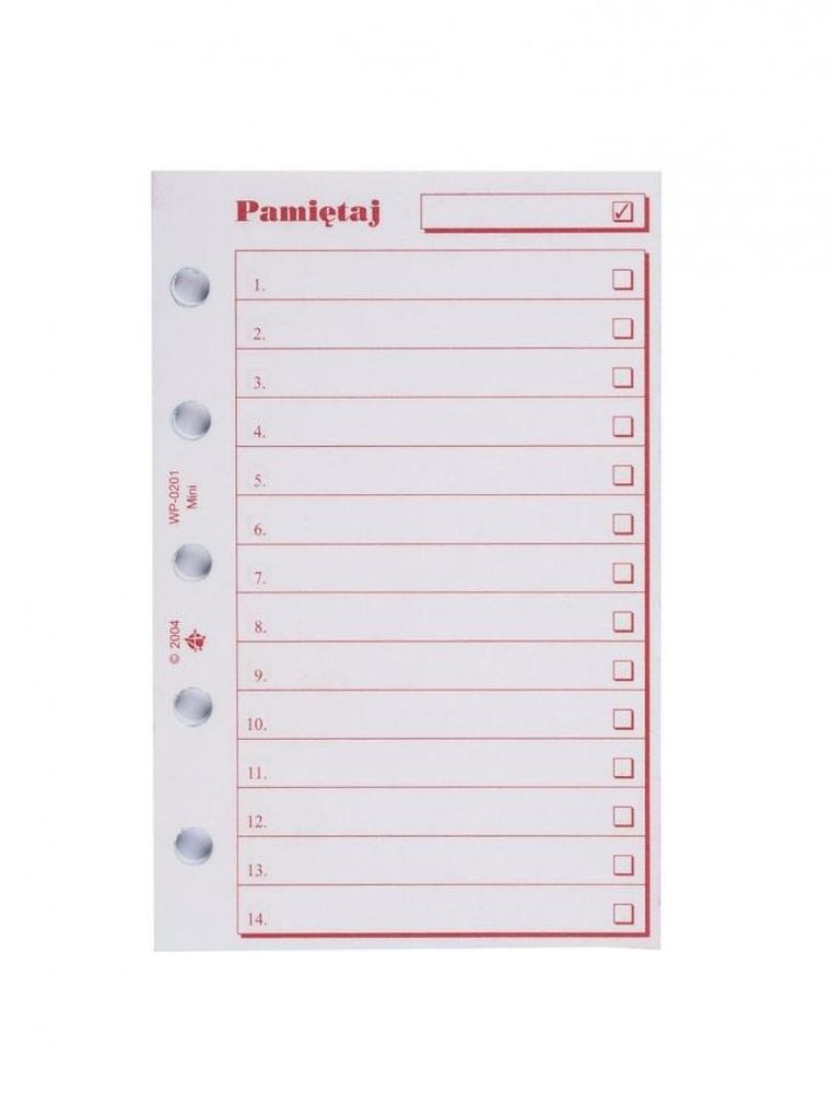 Antra, wkład do organizera, mini, Pamiętaj