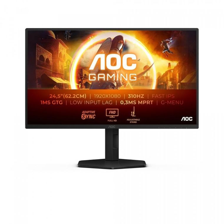 Aoc, monitor, 24.5", 25G4SXU, 300Hz, Fast IPS, HDMIx2, DP, Pivot