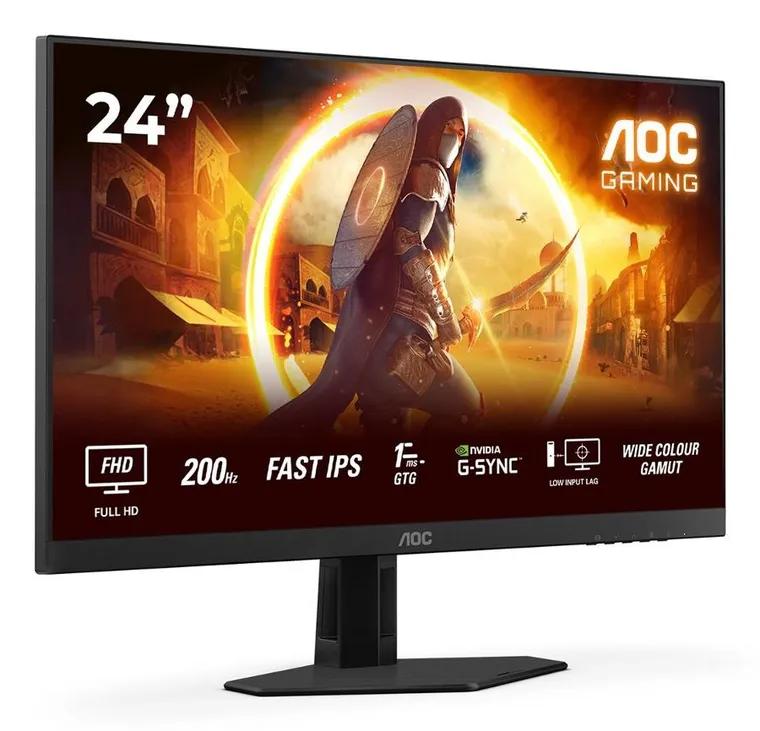 Aoc, monitor, 24G4HRE 23.8" Fast IPS 200Hz HDMIx2 DP