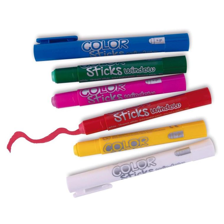 Apli Kids, arby do malowania po szkle, 6 kolorów