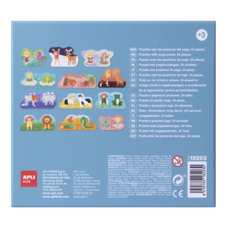 Apli Kids, Duo Expressions, Yoga, puzzle, 24 elementy