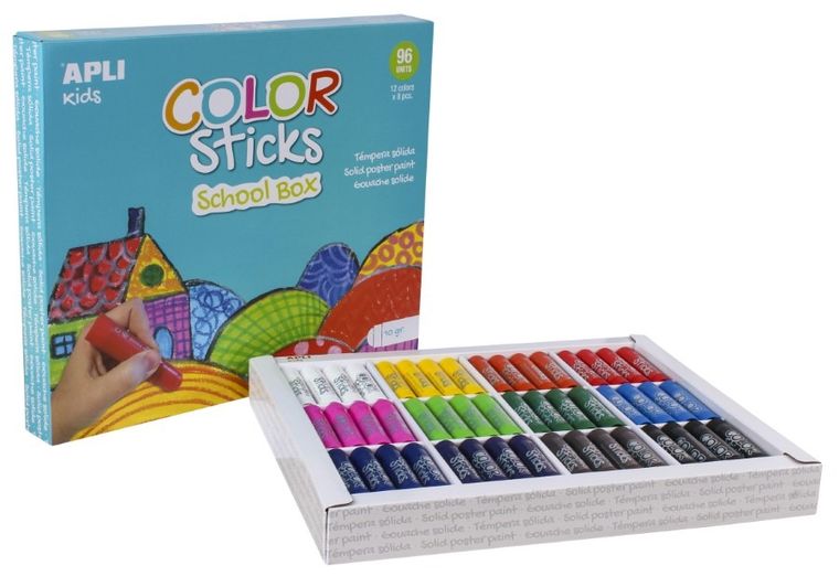 Apli Kids, farby w kredce, 96 szt.