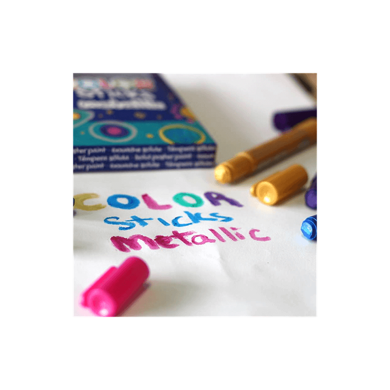 Apli Kids, farby w kredce metaliczne, 6 kolorów