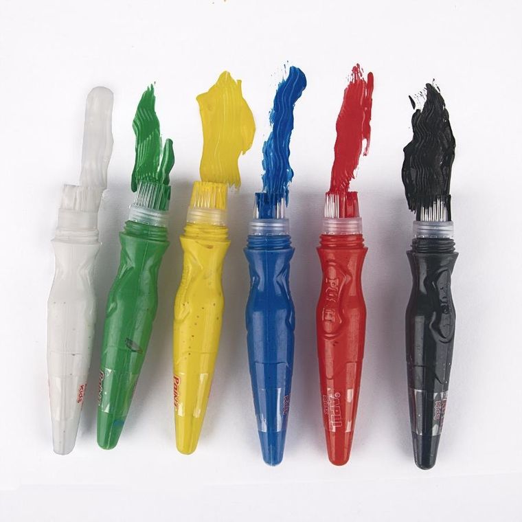 Apli Kids, farby w tubie z pędzelkiem, 6 szt.