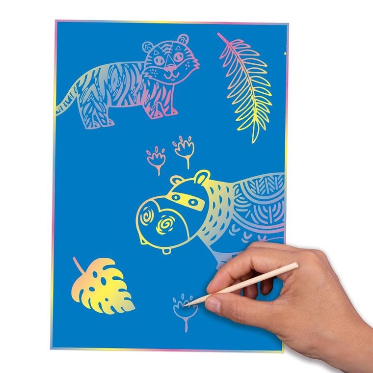 Apli Kids, Magic Scratch, Multi Colors, zestaw wydrapywanek A4