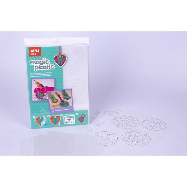 Apli Kids, magiczny, przezroczysty plastik, 4 arkusze