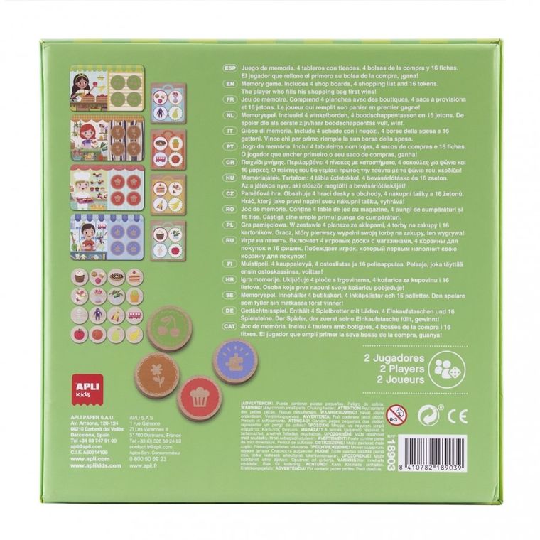 Apli Kids, Memo Lotto, drewniana gra pamięciowo-dedukcyjna