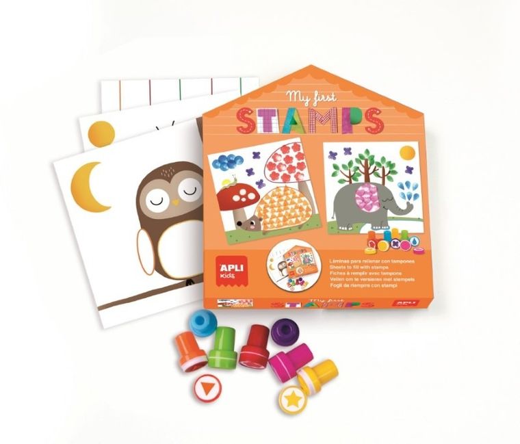 Apli Kids, Mój pierwszy zestaw artystyczny, Stempelki, arkusze, stempelki, 10 szt.