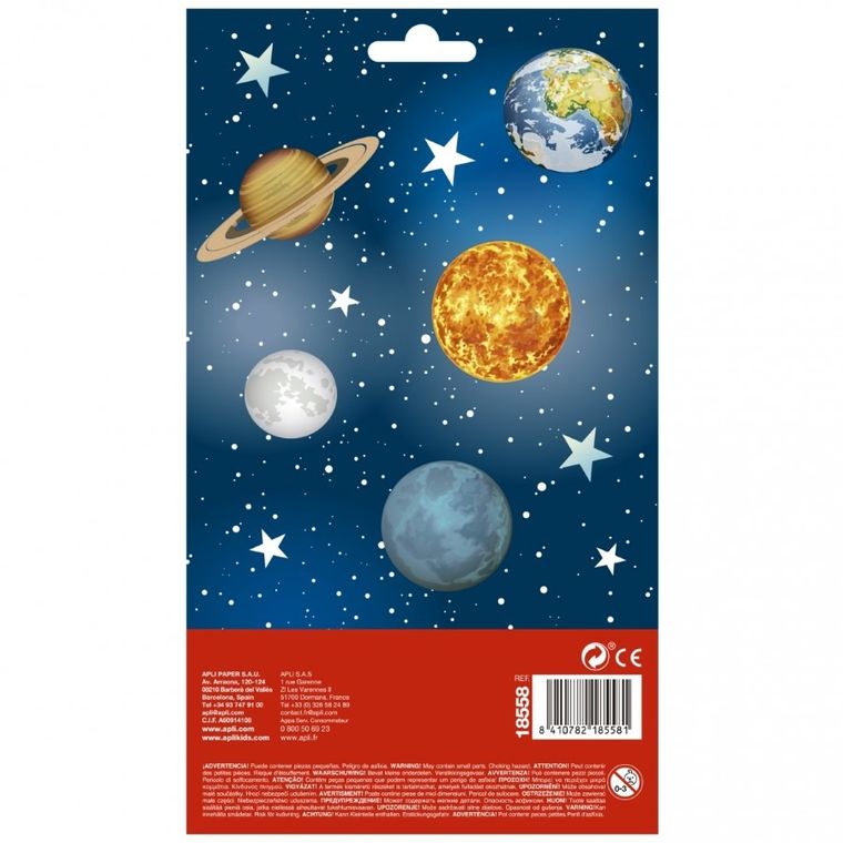 Apli Kids, naklejki holograficzne, planety