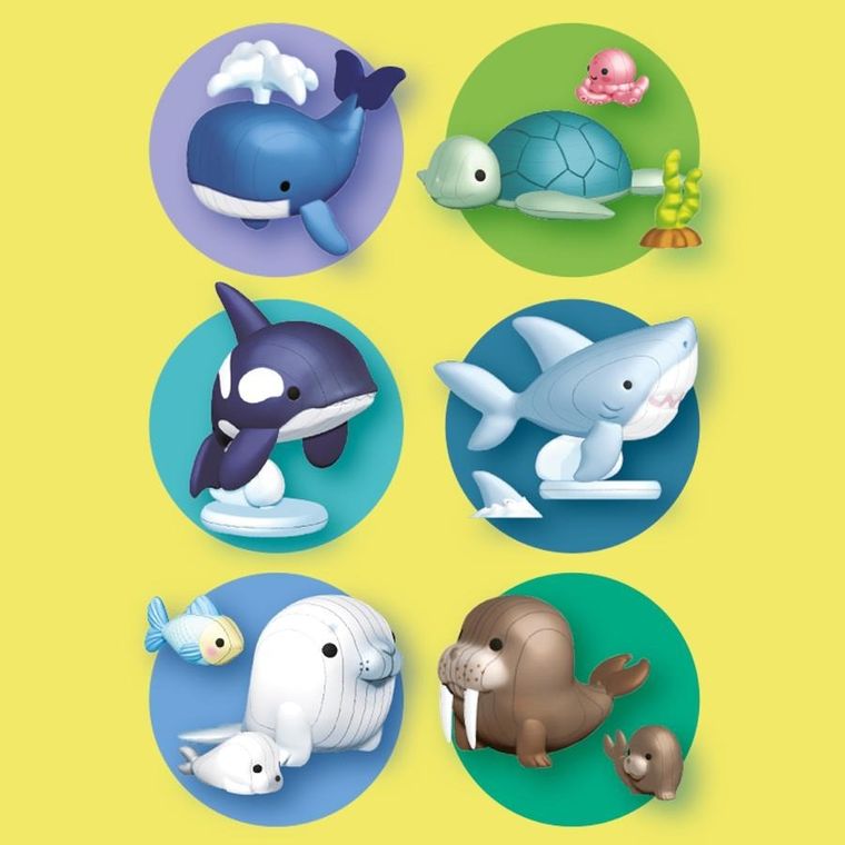 Apli Kids, Ocean, Rekin, puzzle 3D