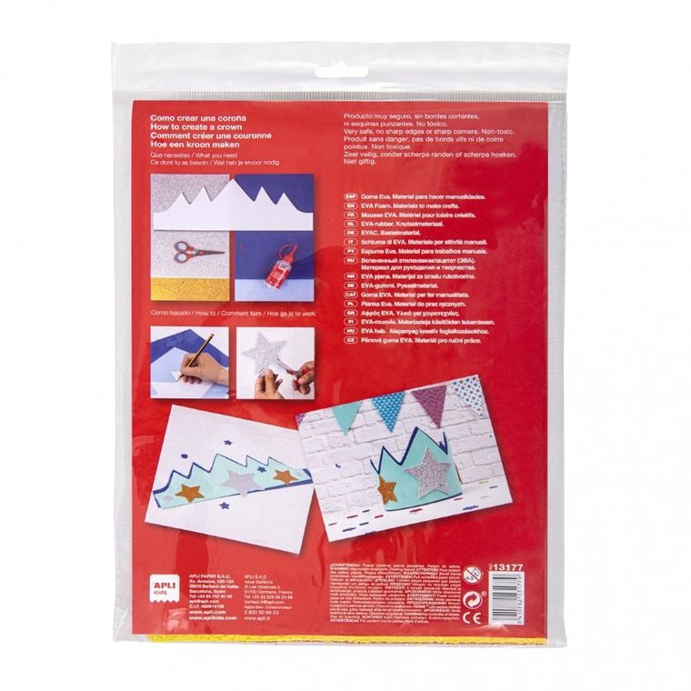 Apli Kids, pianka EVA w arkuszach A4, plush, 4 szt.