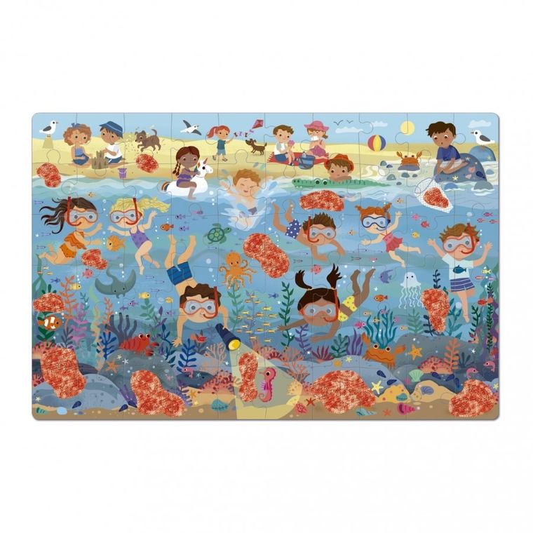 Apli Kids, Plaża, puzzle z magicznymi okularami