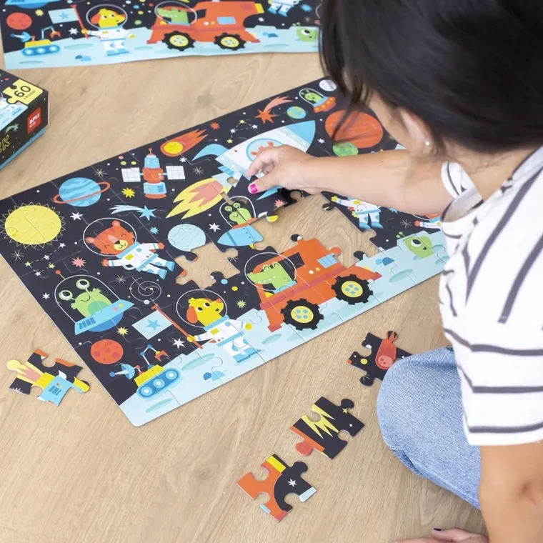 Apli Kids, puzzle świecące w ciemności, Kosmos, 60 elementów