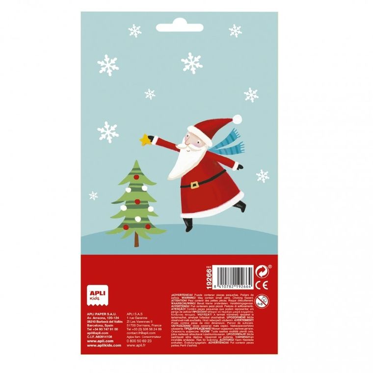 Apli Kids, świąteczne naklejki, Santa Claus
