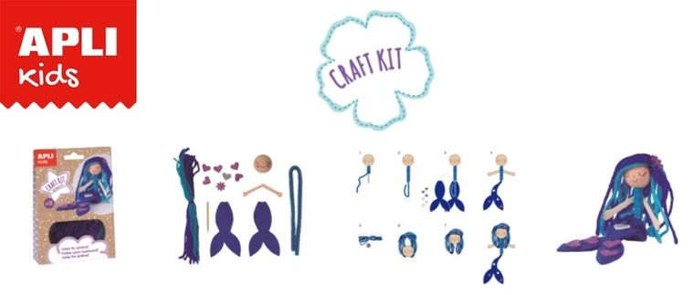 Apli Kids, Syrenka, zestaw kreatywny, niebieski