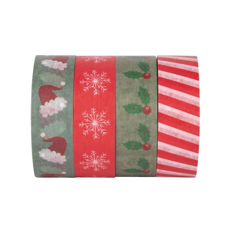 Apli Kids, taśmy dekoracyjne washi, Christmas, 4 szt.