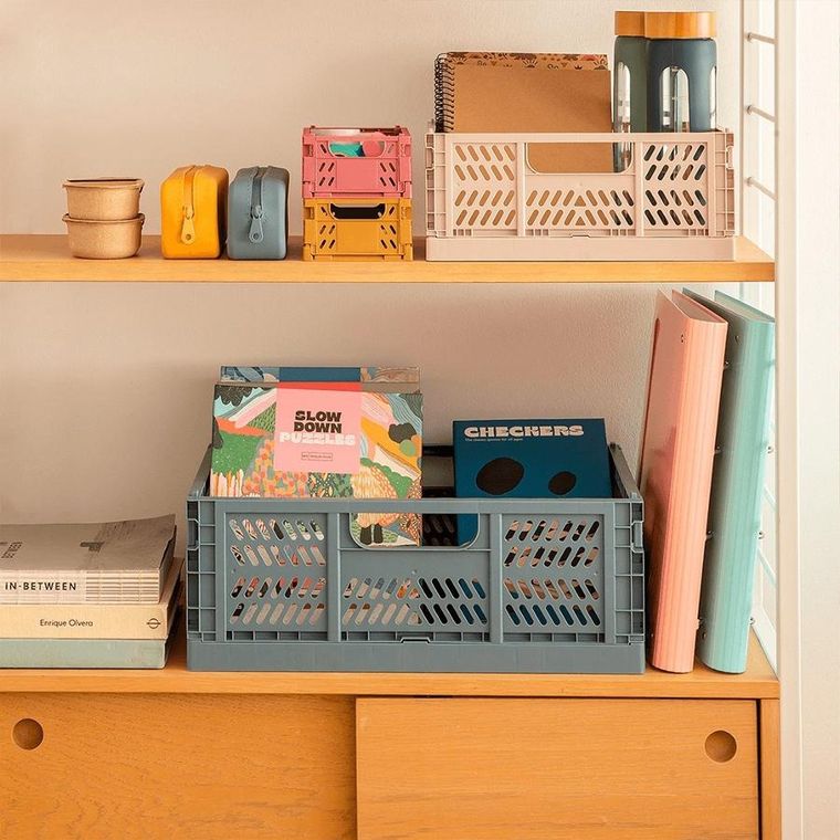 Apli Kids, Up North, zestaw składanych skrzynek, rozmiar M, beżowy, 2 szt.