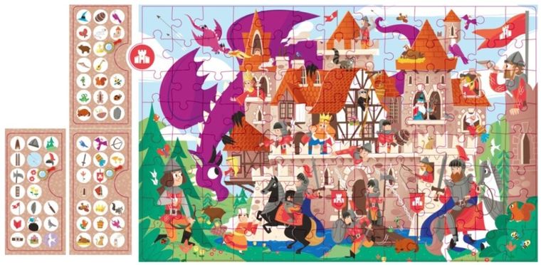 Apli Kids, Zamek, puzzle obserwacyjne, 104 elementy