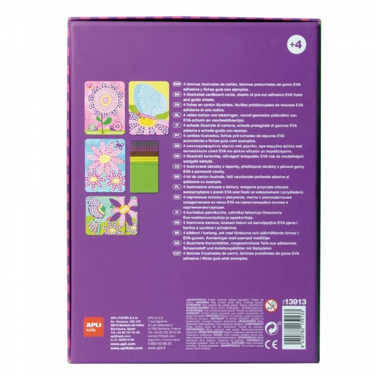 Apli Kids, zestaw artystyczny, mozaika, motylek