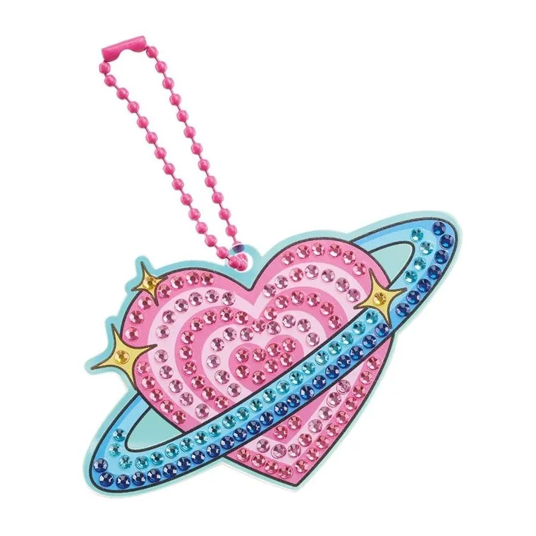 Apli Kids, zestaw do robienia diamentowych breloczków, Planeta Serce