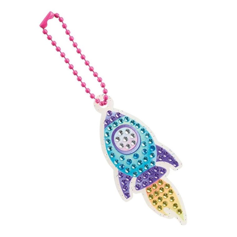 Apli Kids, zestaw do robienia diamentowych breloczków, Rakieta