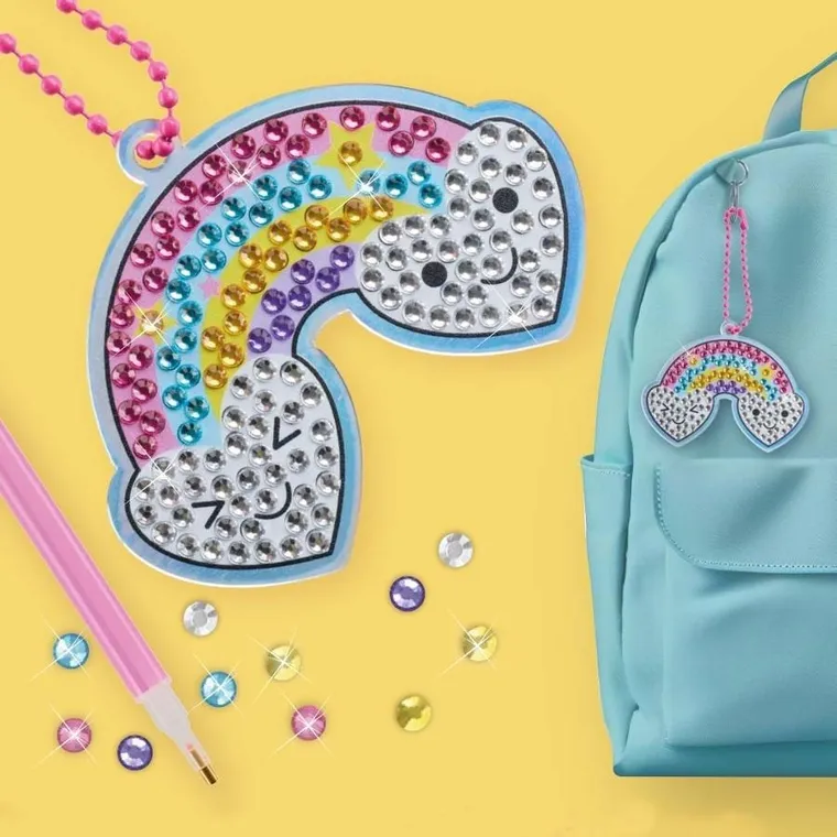 Apli Kids, zestaw do robienia diamentowych breloczków, Tęcza