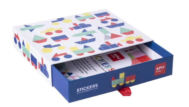 Apli Kids, zestaw z naklejkami geometrycznymi, pojazdy